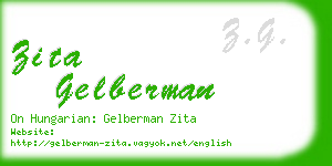 zita gelberman business card